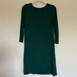 Green Long Sleeve T Shirt Dress Women’s Size Small